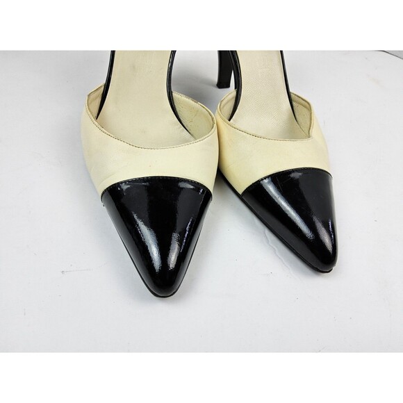 Chanel Two Tone Cap Toe Ankle Strap Heels Size 36 C, US 6C - Picture 10 of 10